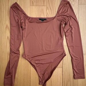 Forever 21 Mauve Long Sleeve Bodysuit